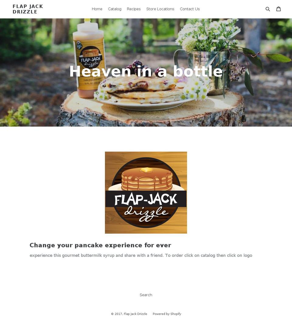 flapjackdrizzle.net shopify website screenshot