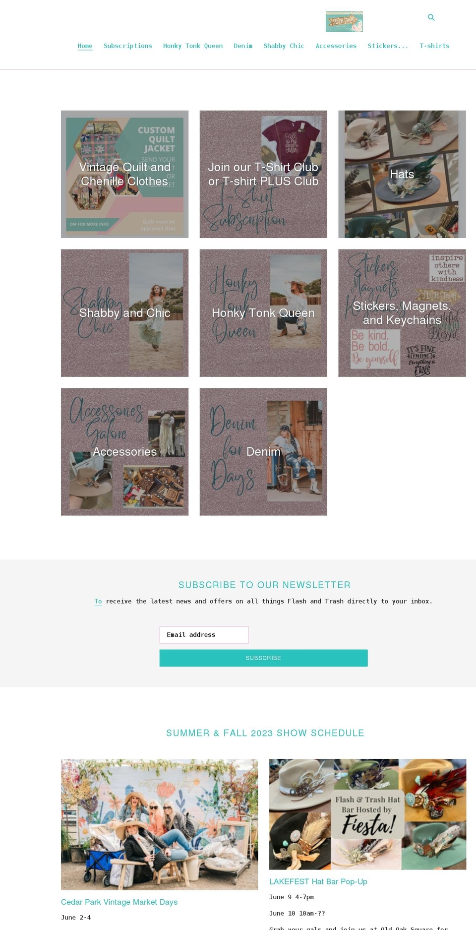 flash-and-trash-1.myshopify.com shopify website screenshot