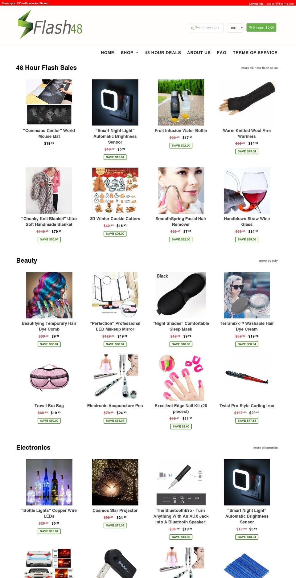 flash48.myshopify.com shopify website screenshot