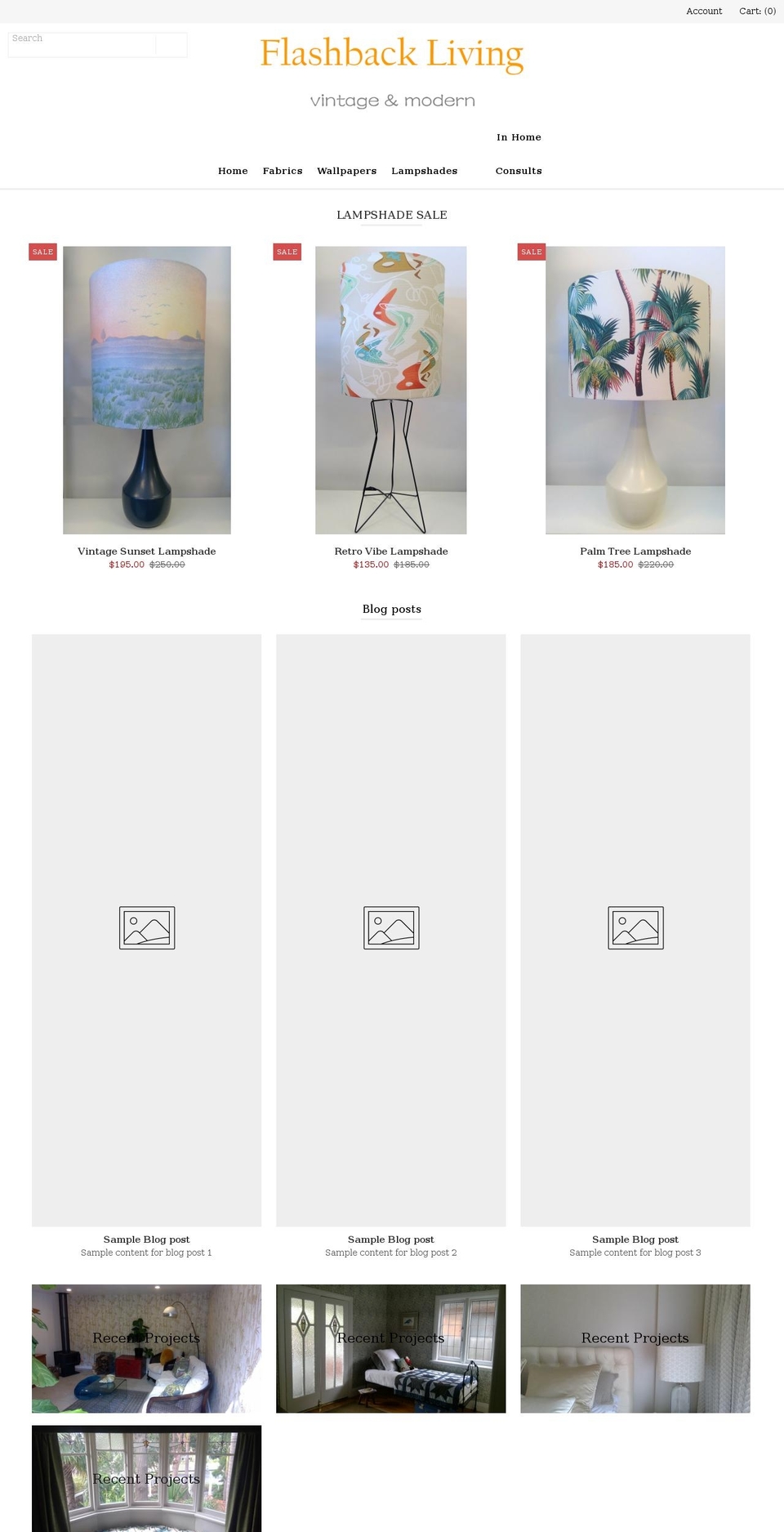 flashbackfabric.com.au shopify website screenshot
