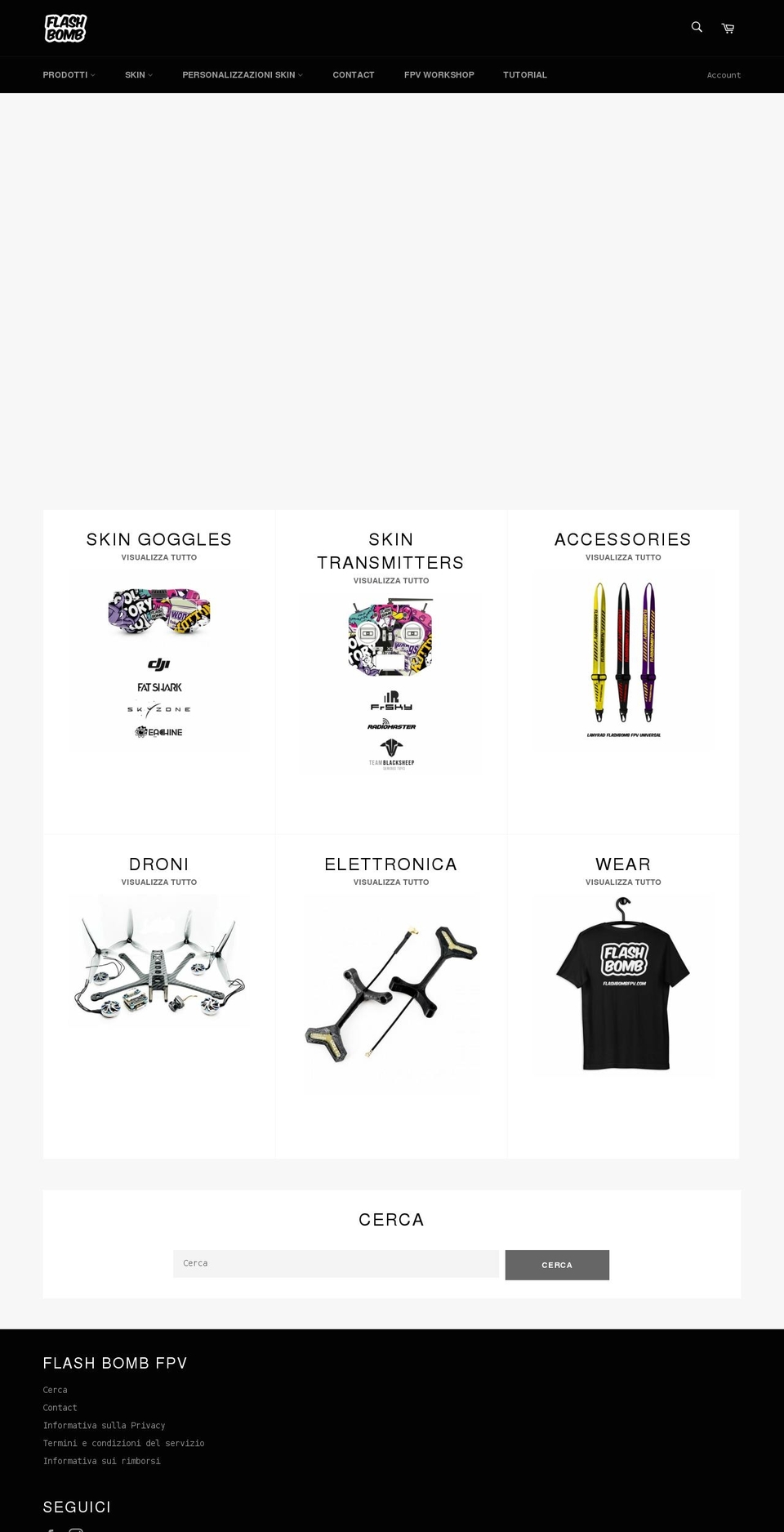 flashbombfpv.com shopify website screenshot