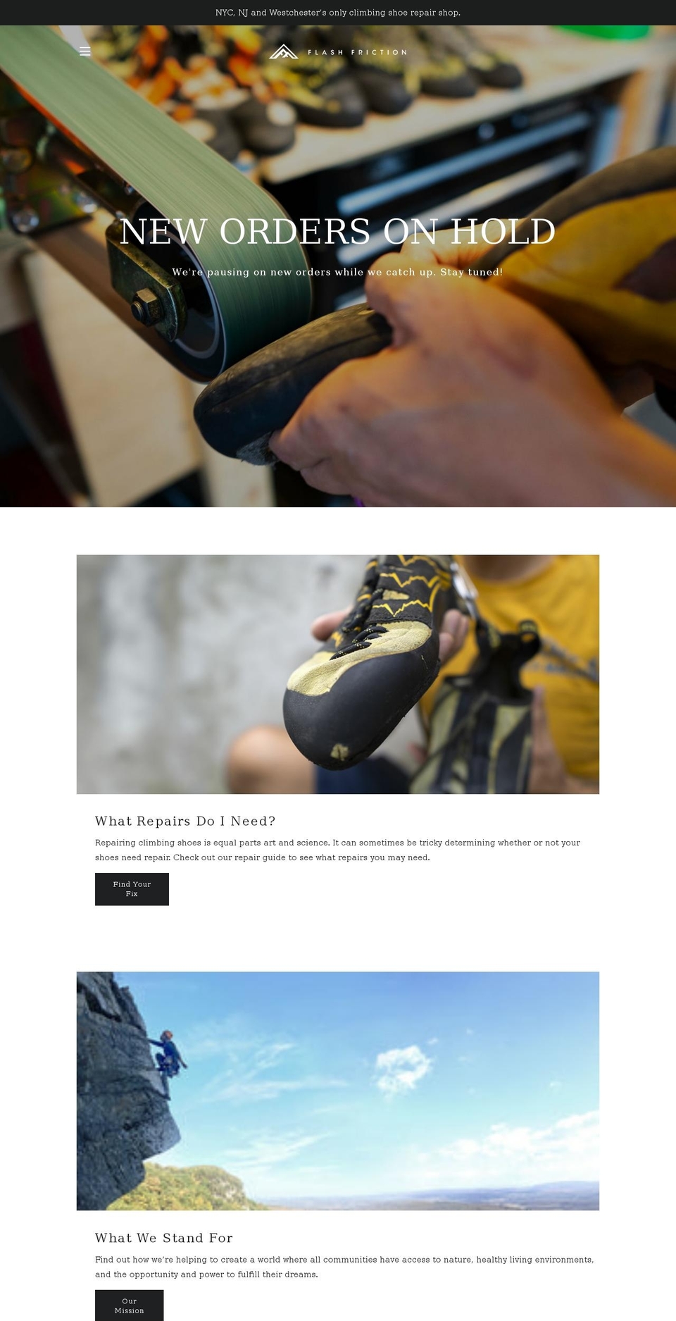 flashfriction.com shopify website screenshot