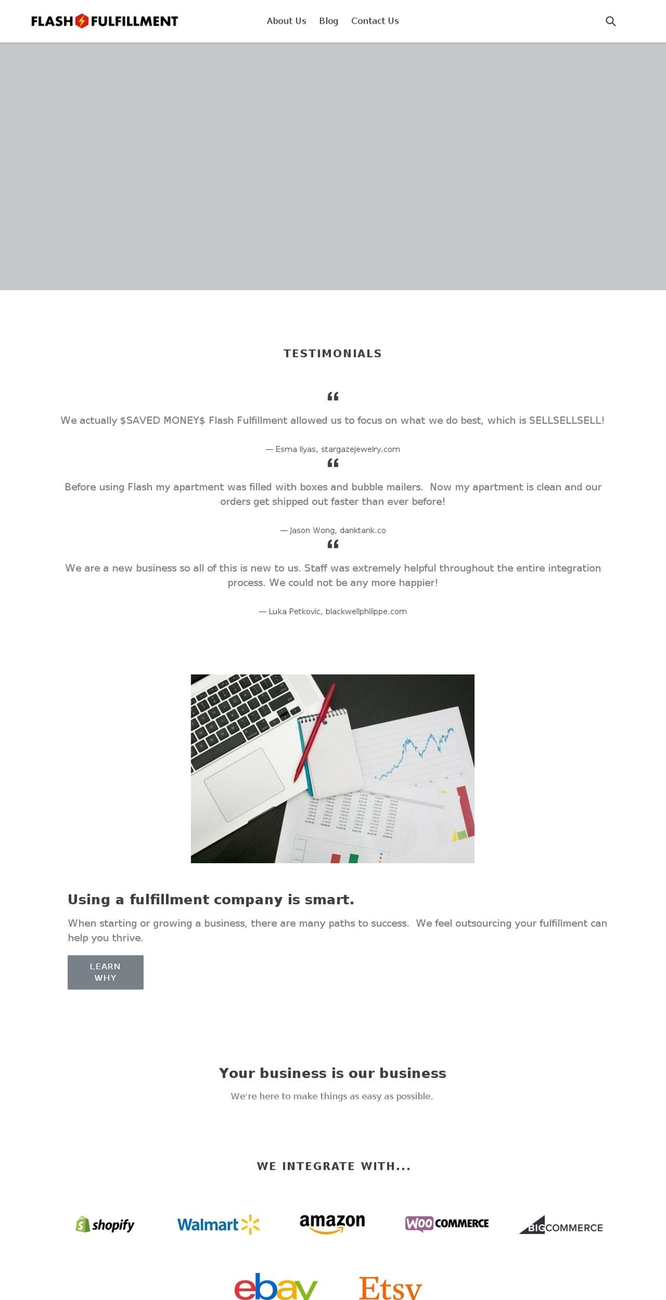 flashfulfillment.com — Shopify storefront screenshot