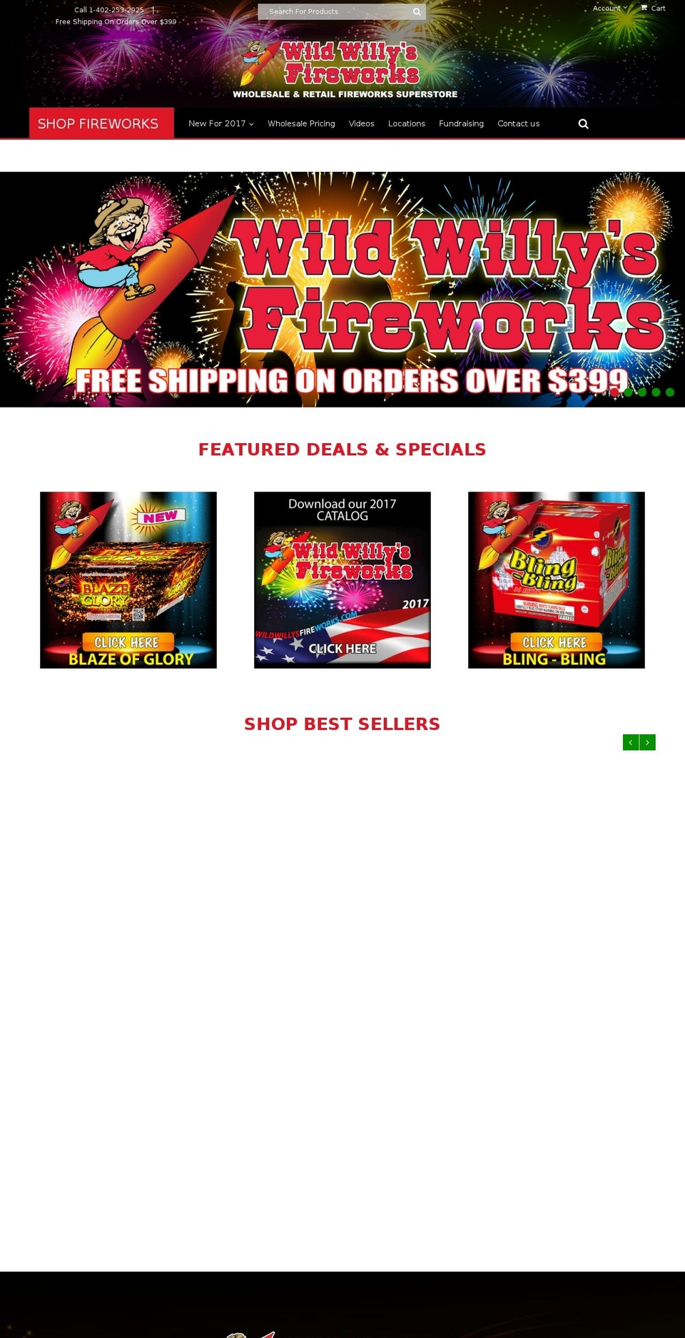 WW Theme Shopify theme site example flashingfireworks.com