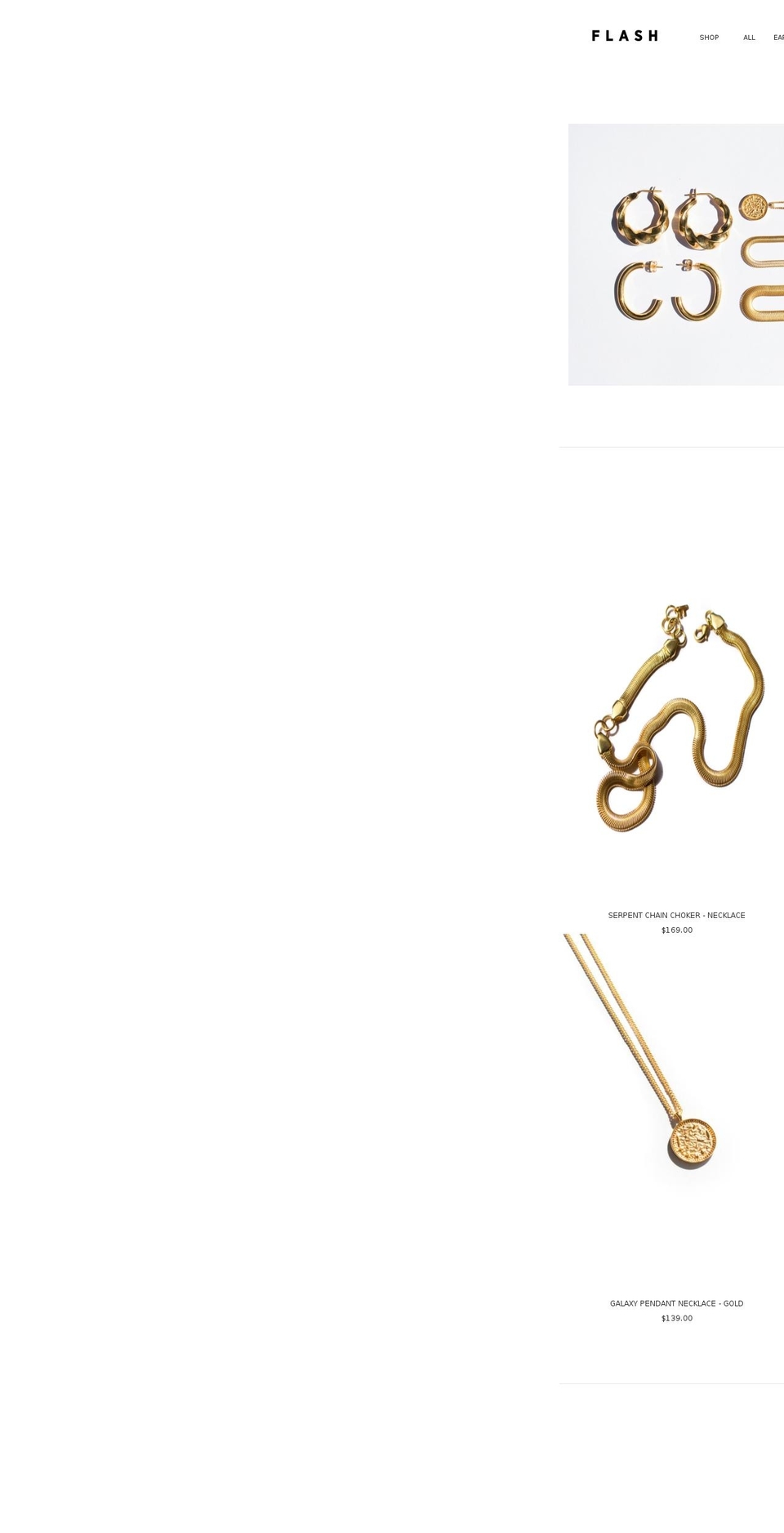 flashjewellery.co.nz shopify website screenshot