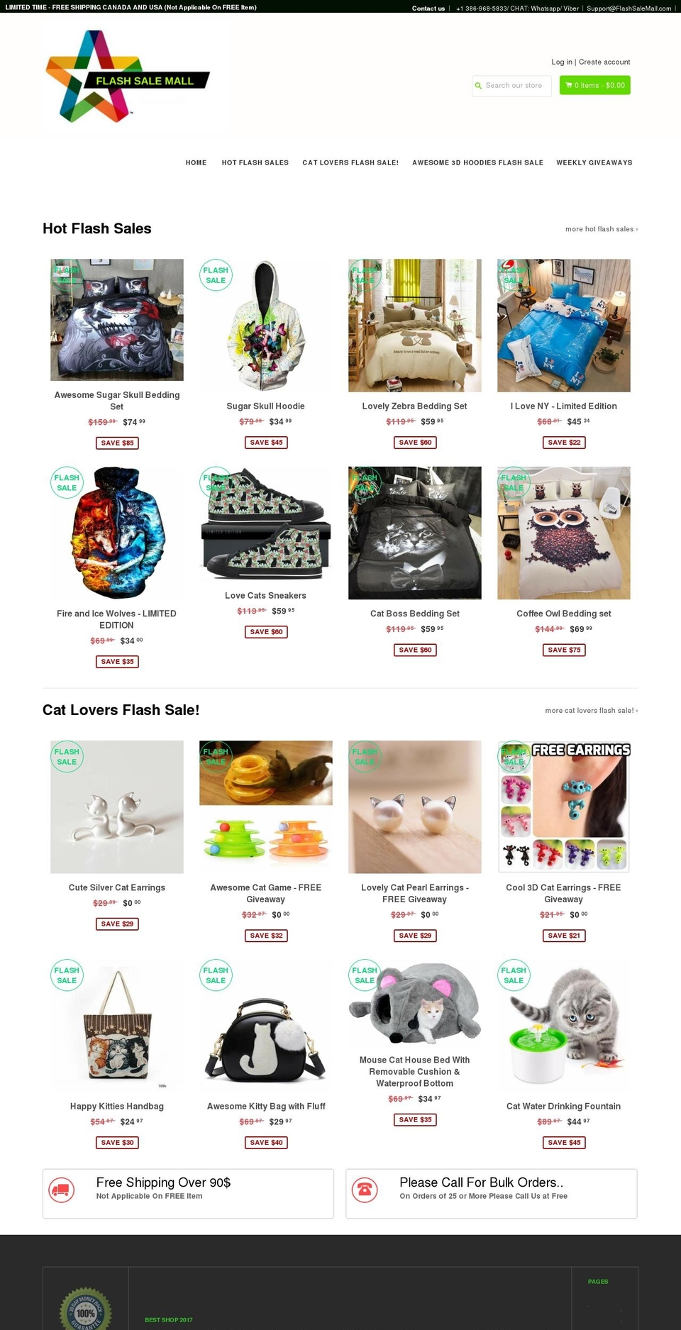 flashsalemall.com — Shopify storefront screenshot