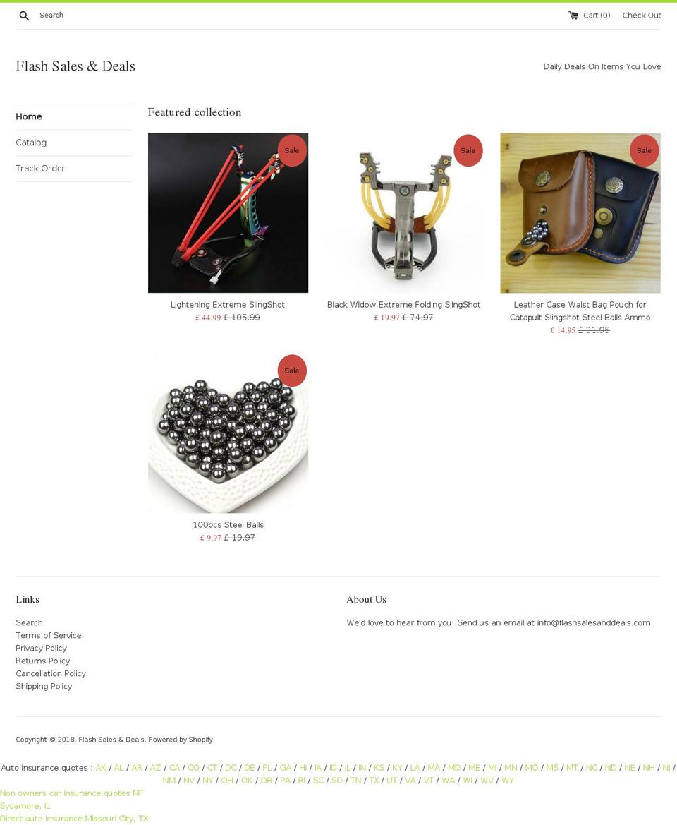flashsalesanddeals.com — Shopify storefront screenshot