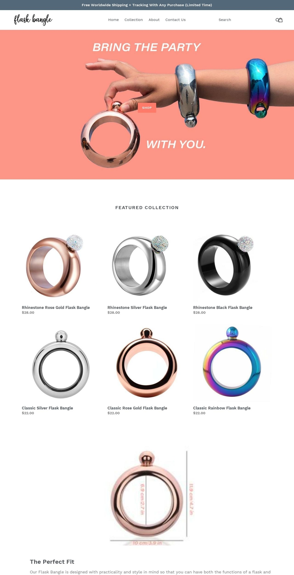 flaskbangle.com — Shopify storefront screenshot