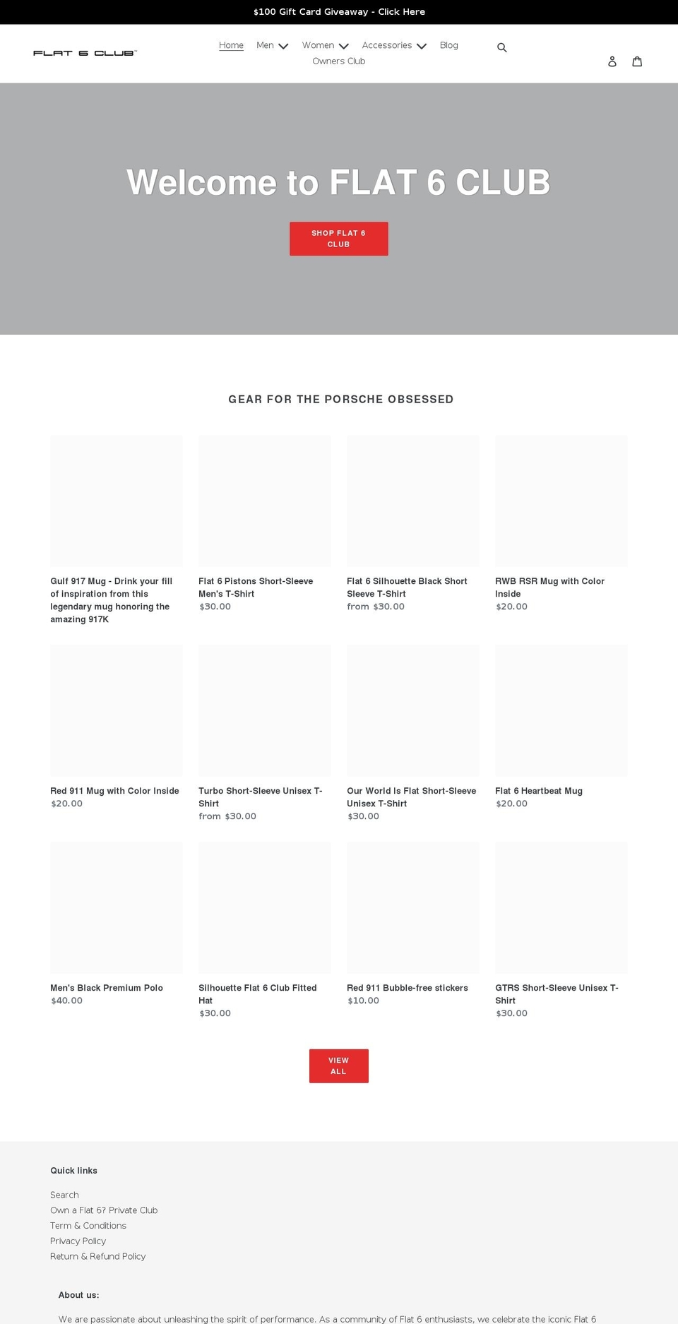 flat6club.com shopify website screenshot