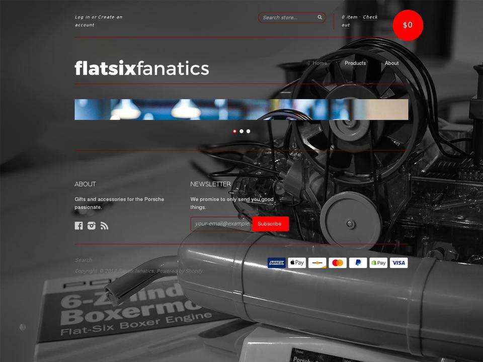 flat6fanatics.com — Shopify storefront screenshot