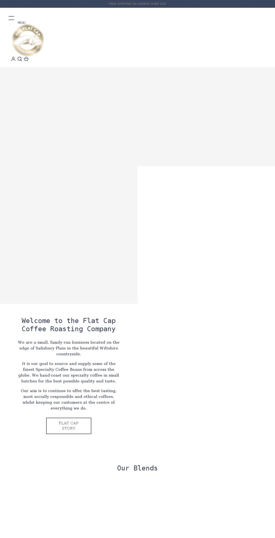 flatcapcoffee.com shopify website screenshot