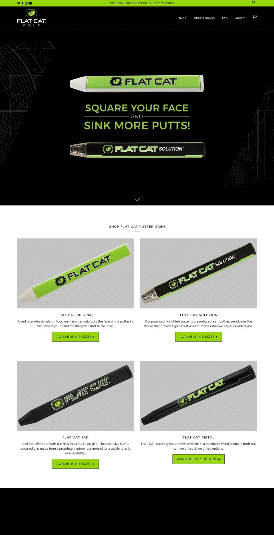 flatcat.golf shopify website screenshot