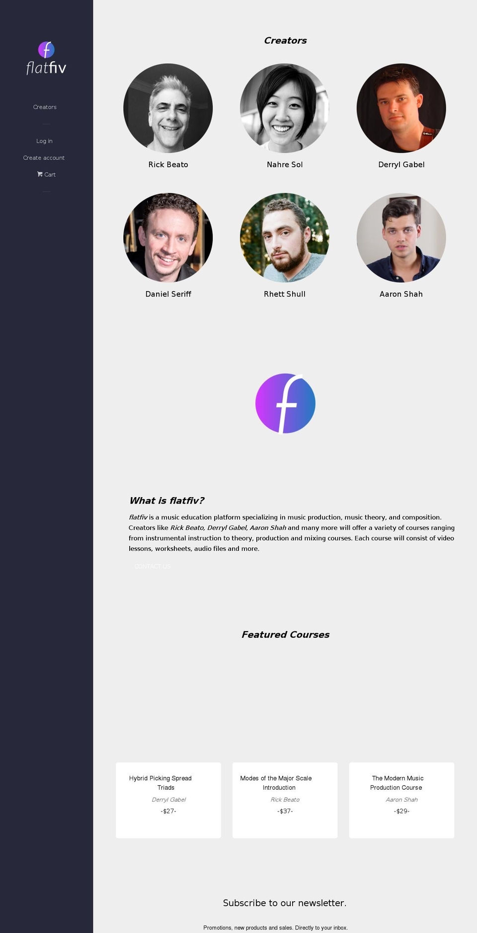 flatfiv.com shopify website screenshot