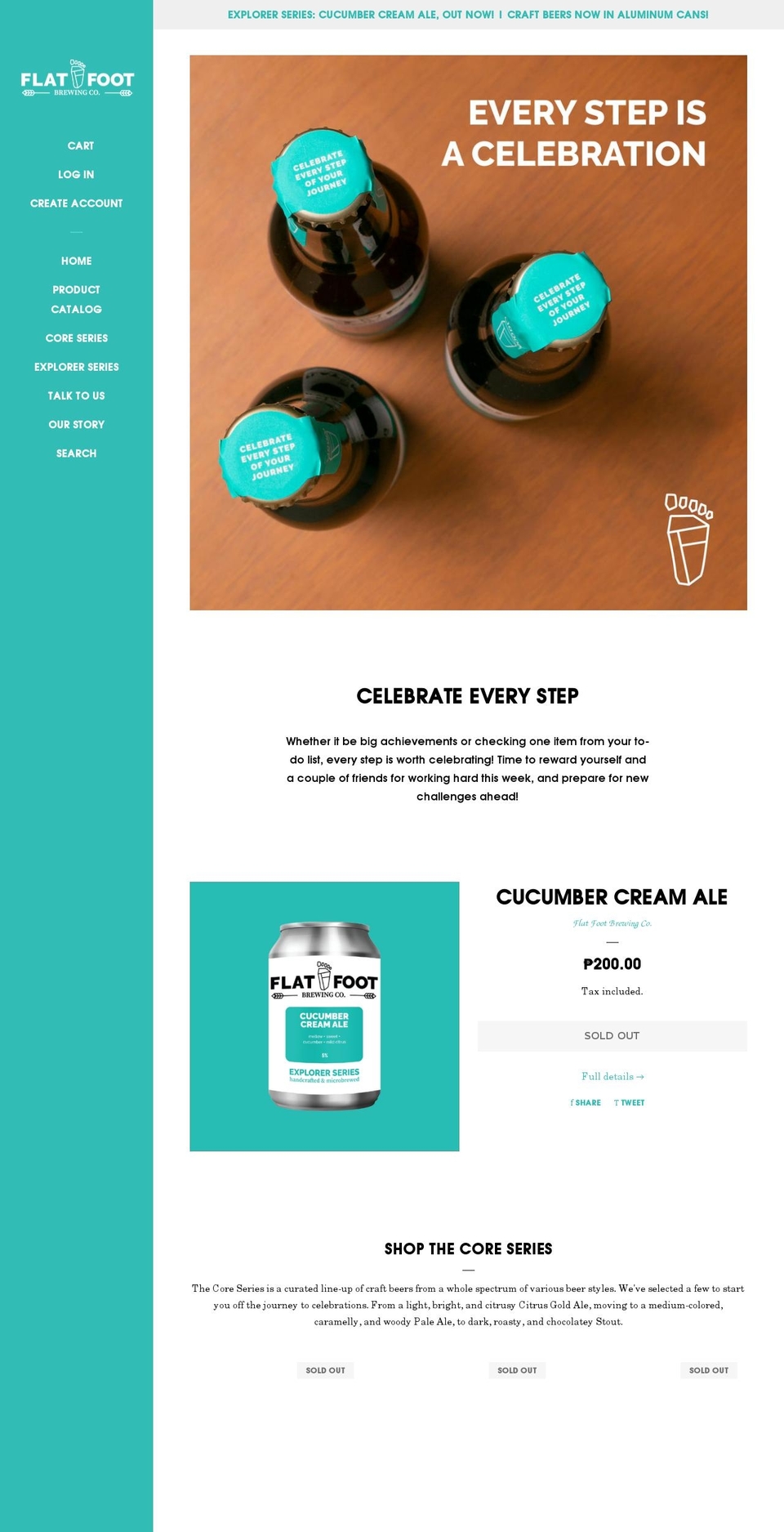 flatfootbrewingco.com shopify website screenshot