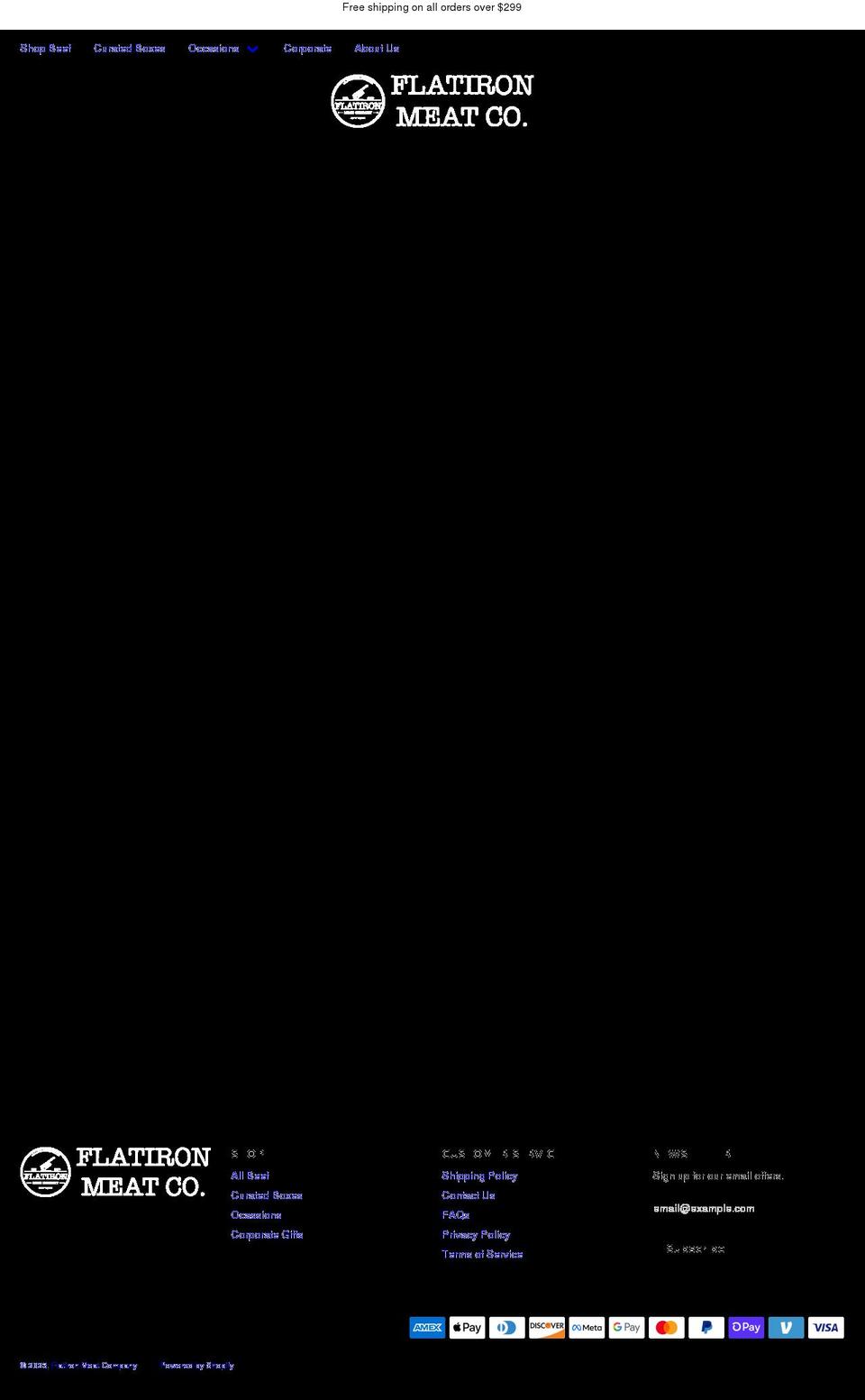 flatironmeatcompany.com shopify website screenshot