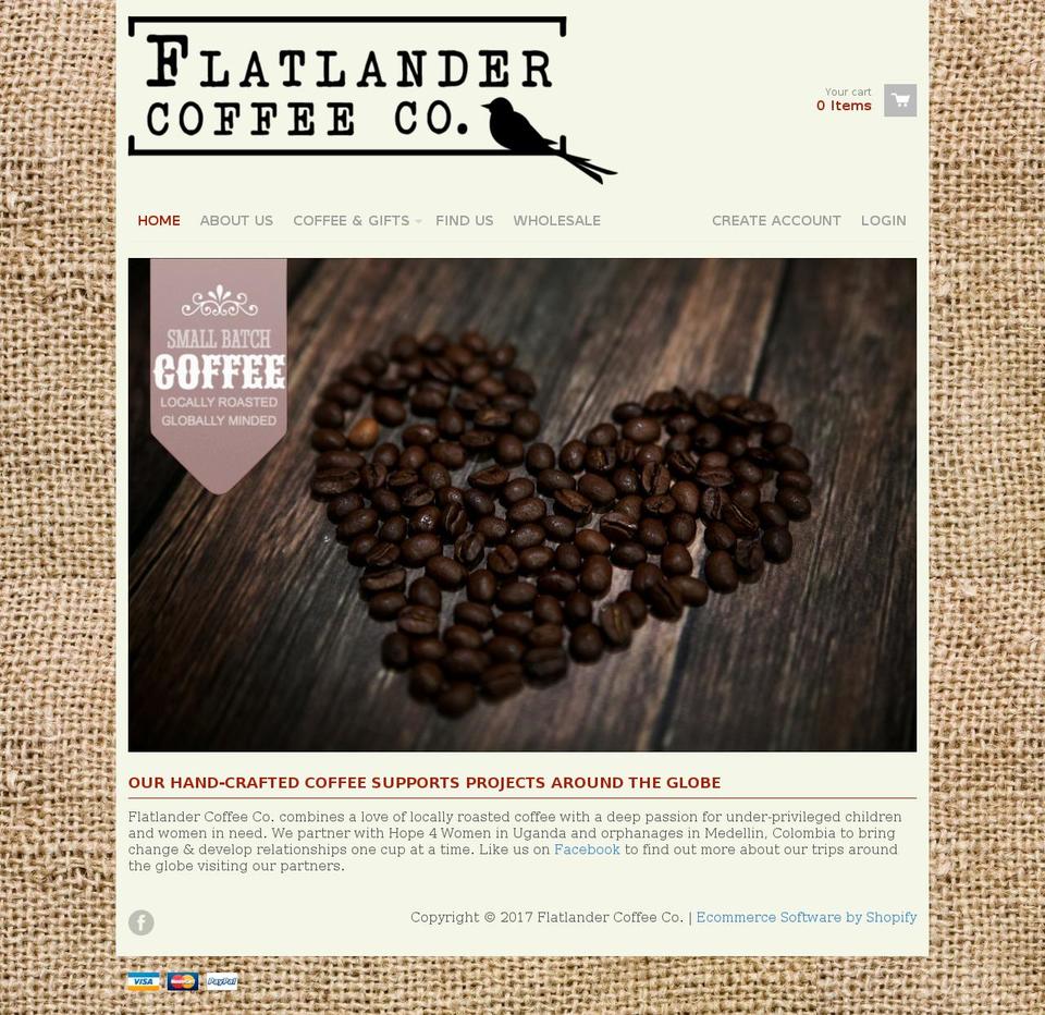 flatlandercoffeeco.com shopify website screenshot