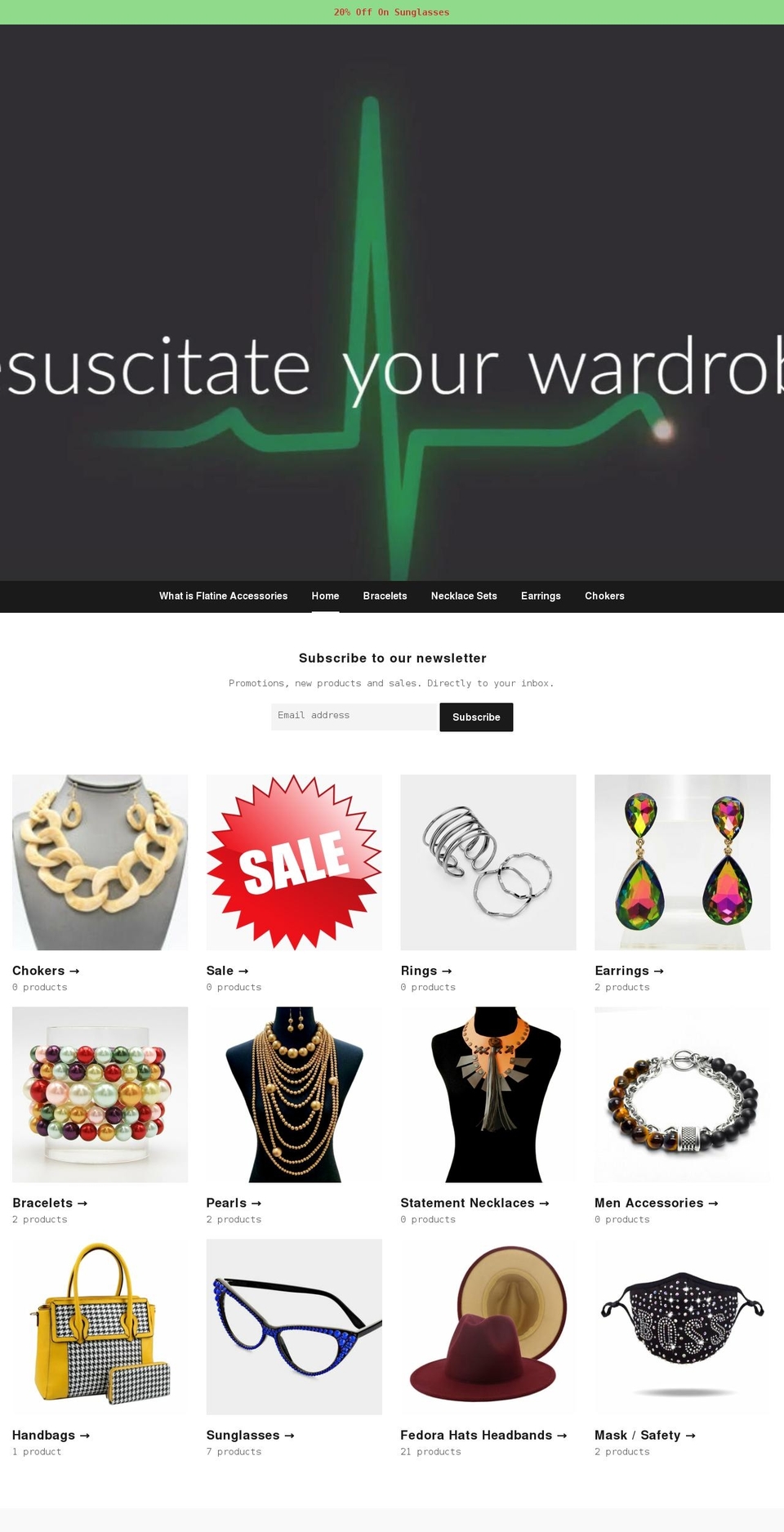flatlineaccessories.com shopify website screenshot