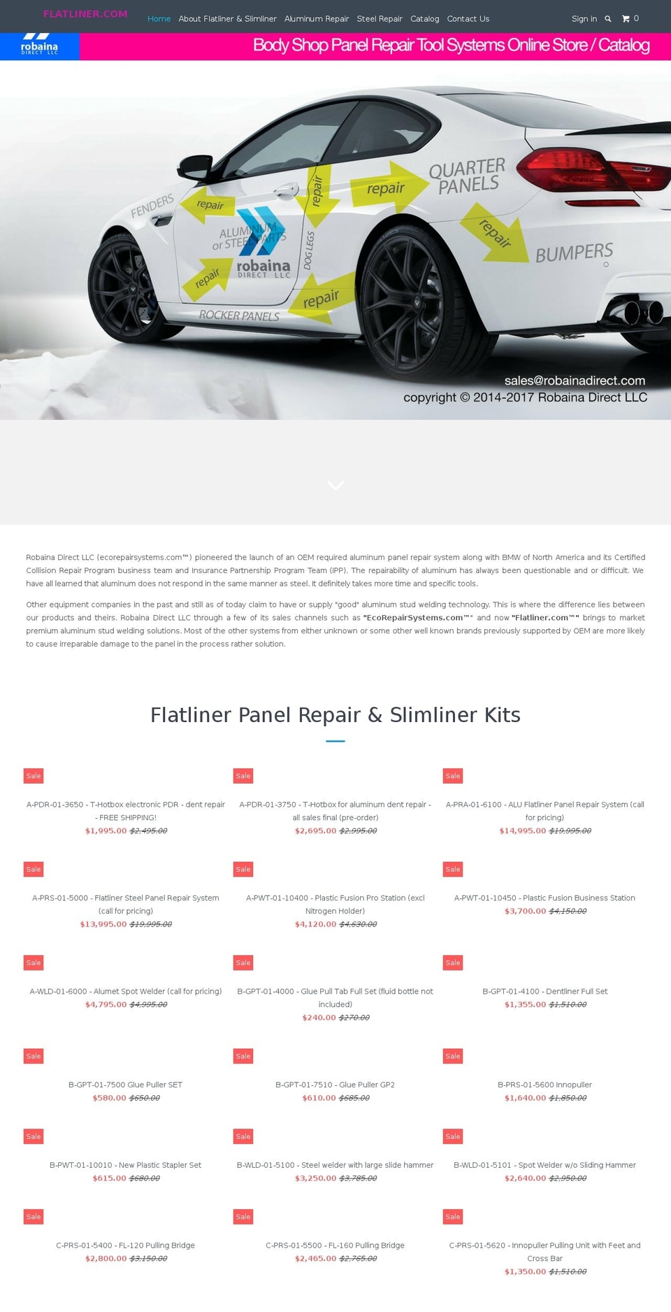 flatliner.com shopify website screenshot