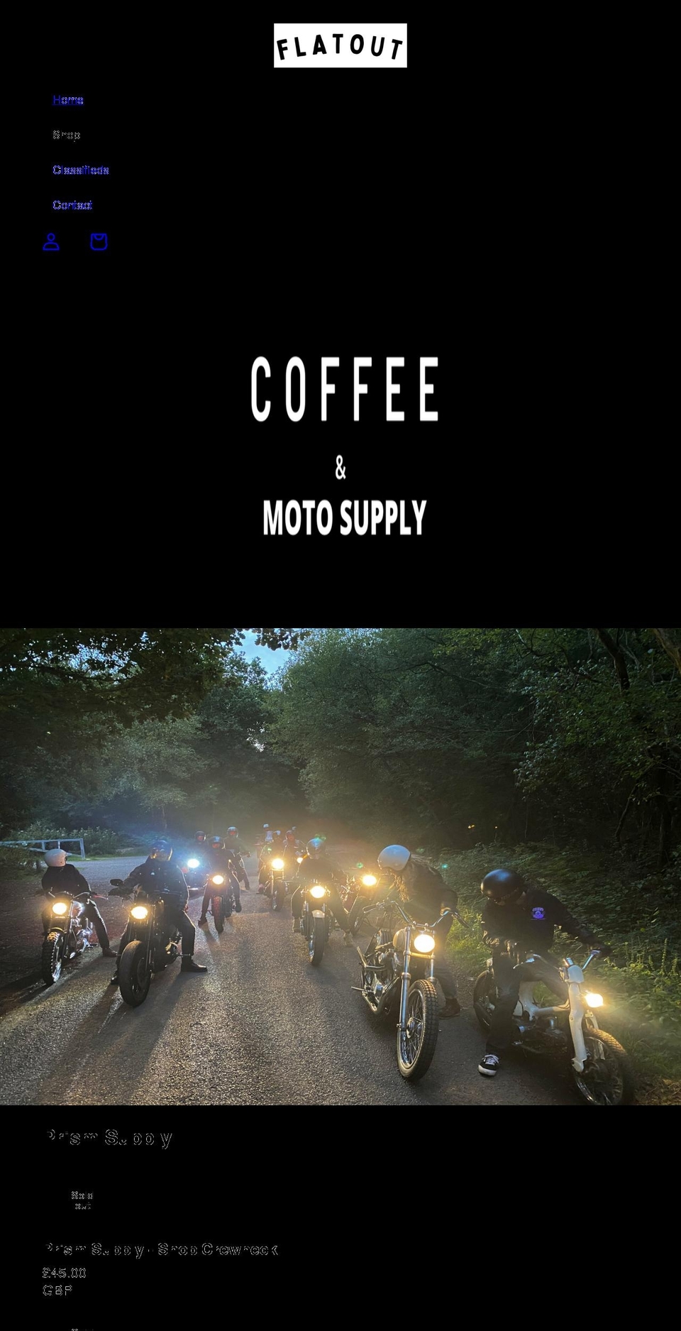 flatoutcoffee.com shopify website screenshot