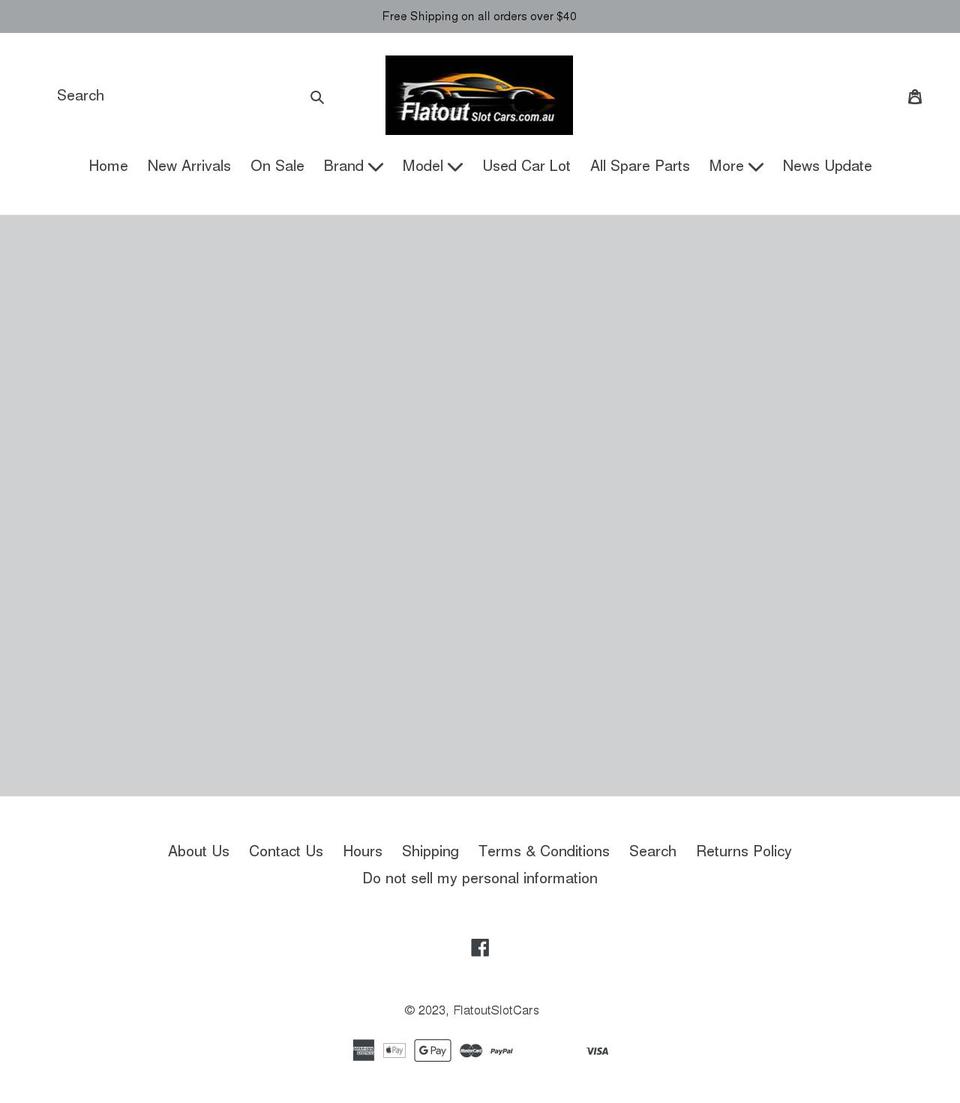flatoutslotcars.com.au shopify website screenshot