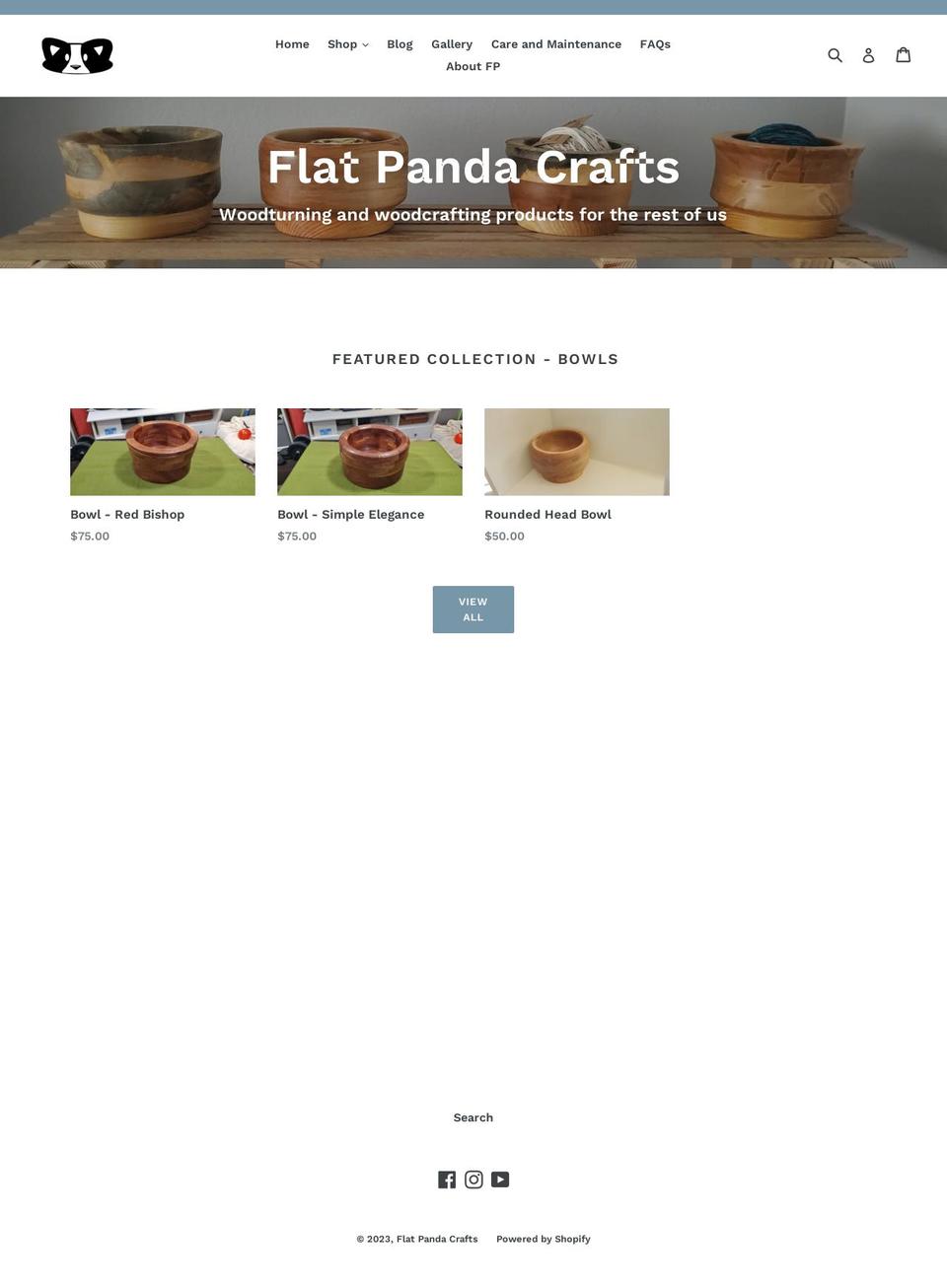flatpandacrafts.com shopify website screenshot