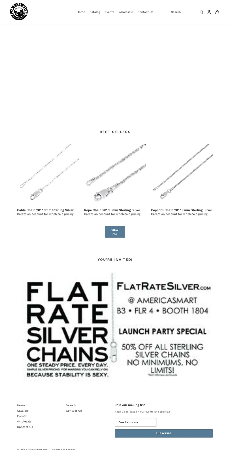 flatratesilver.com shopify website screenshot
