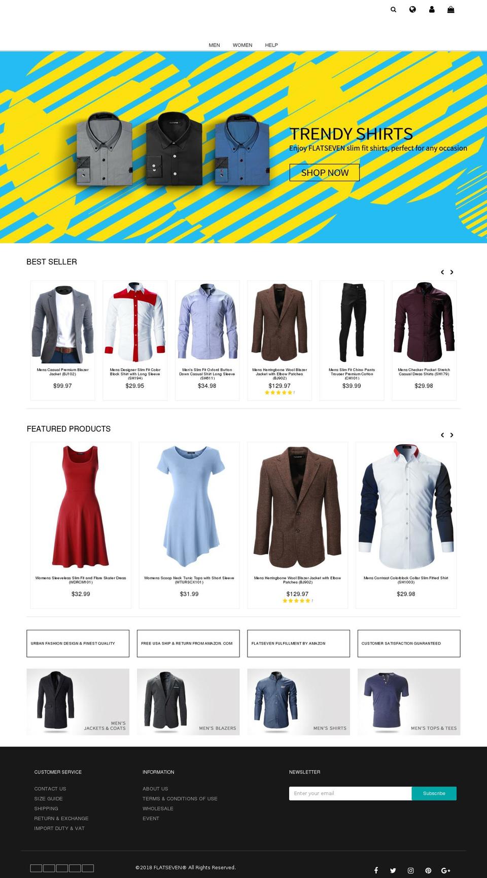 flatsevenshop.com — Shopify storefront screenshot