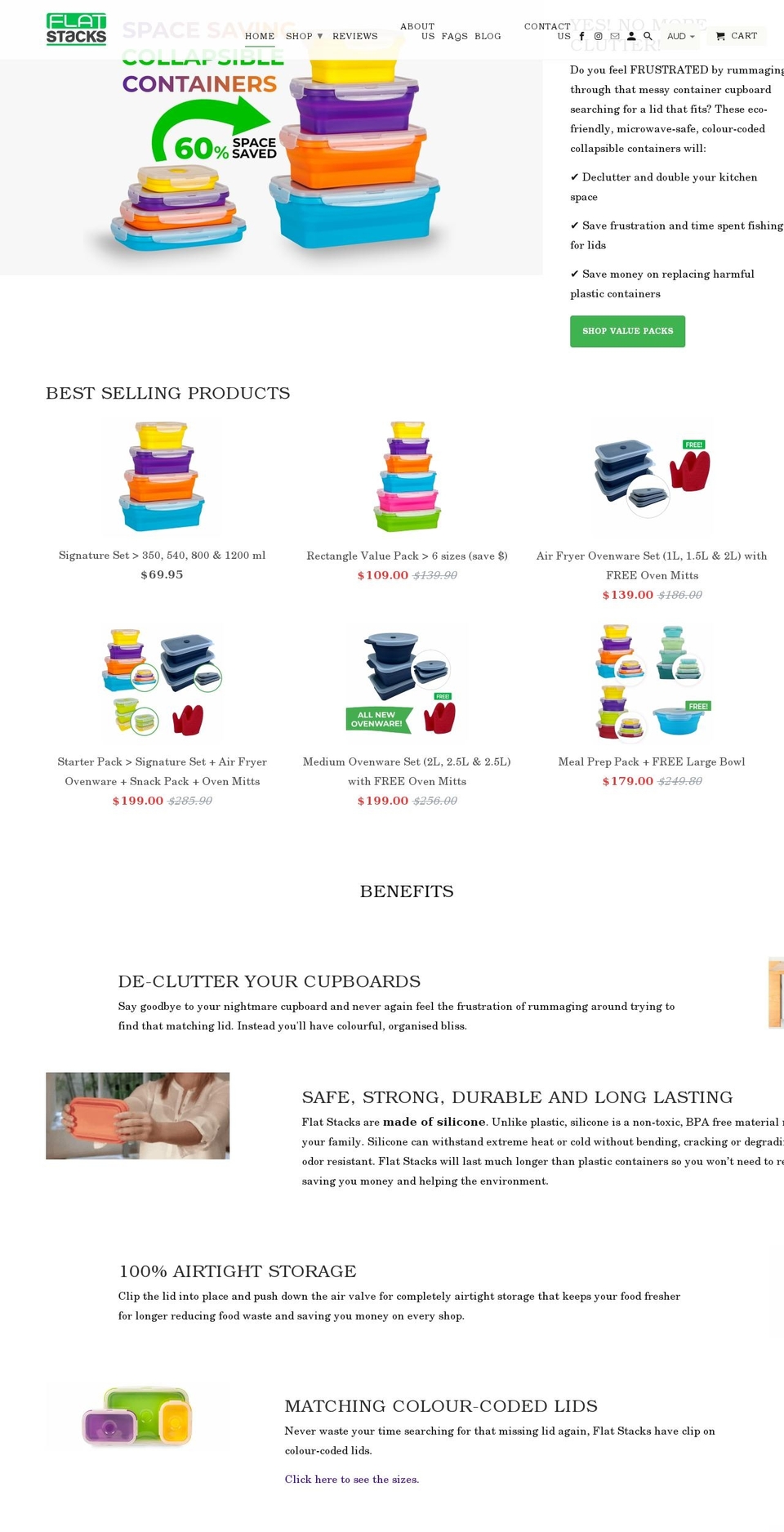 flatstacks.com.au shopify website screenshot