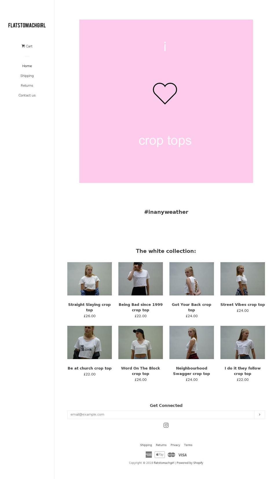flatstomachgirl.com — Shopify storefront screenshot