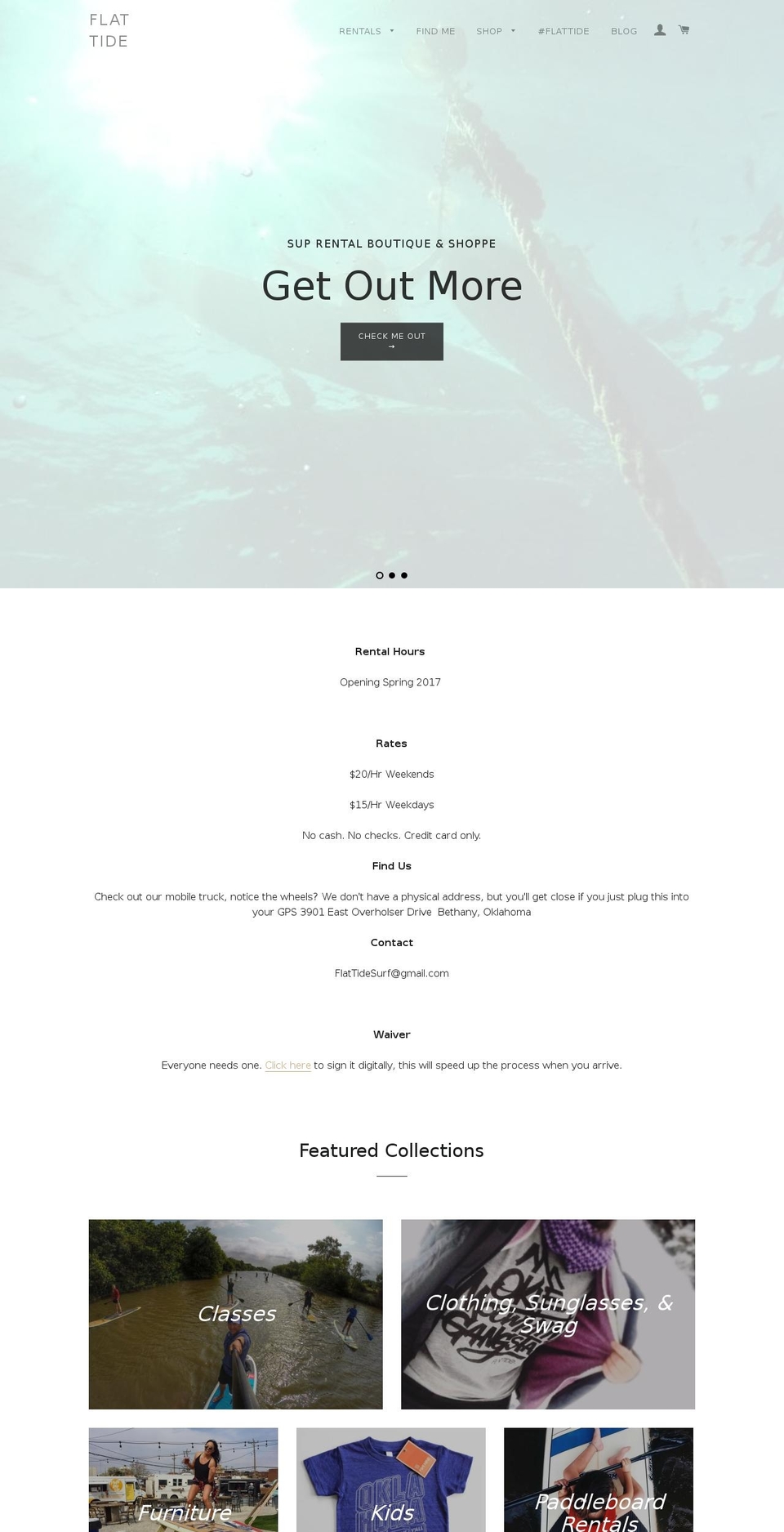 flattide.com shopify website screenshot