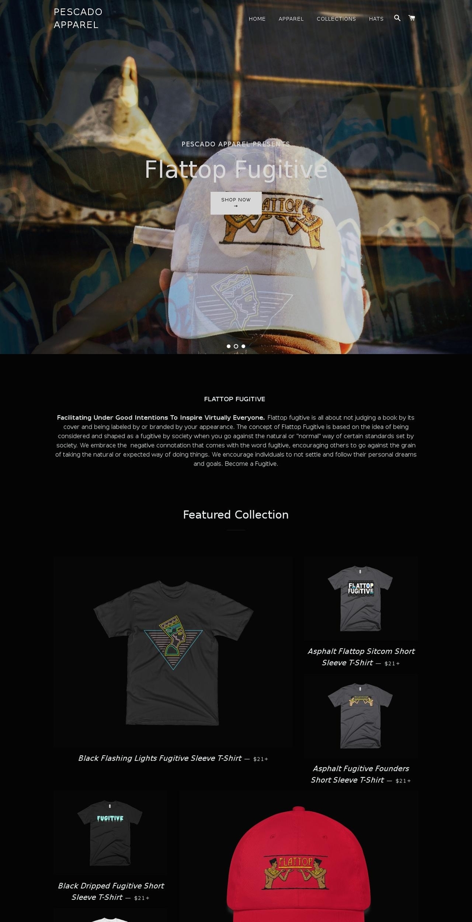 flattopfugitive.com shopify website screenshot