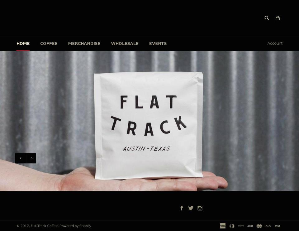 flattrackcoffee.com shopify website screenshot