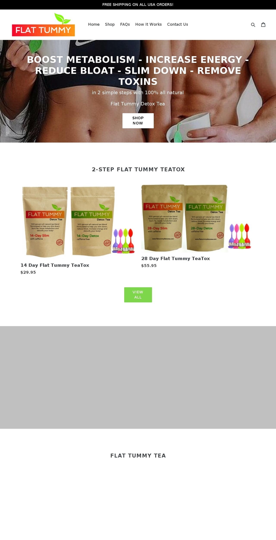 flattummydetoxtea.com — Shopify storefront screenshot