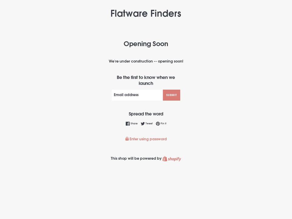 flatwarefinders.com — Shopify storefront screenshot