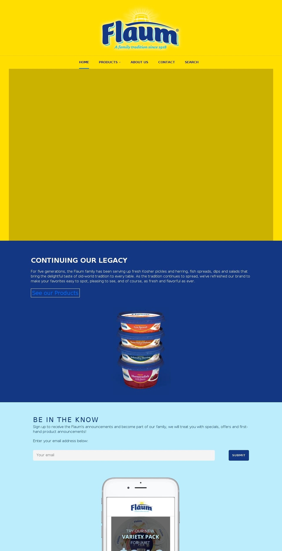 flaumsappetizing.com — Shopify storefront screenshot