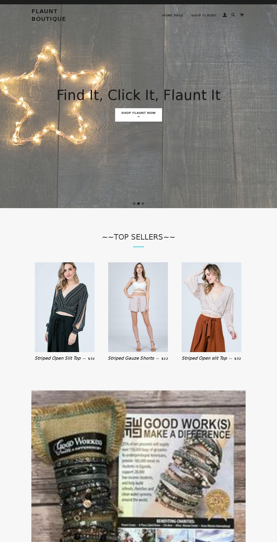 flaunt-boutique.com shopify website screenshot
