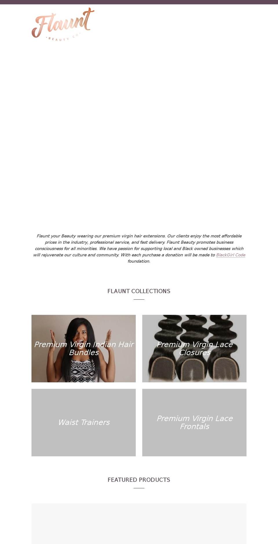flauntbeautyco.com — Shopify storefront screenshot