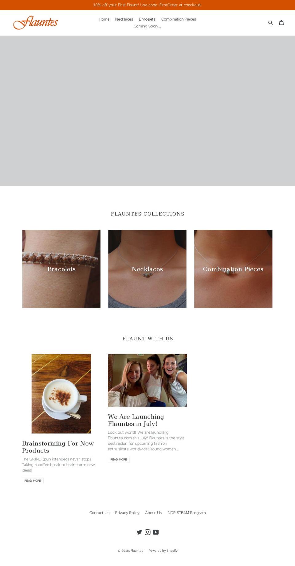 flauntes.com — Shopify storefront screenshot