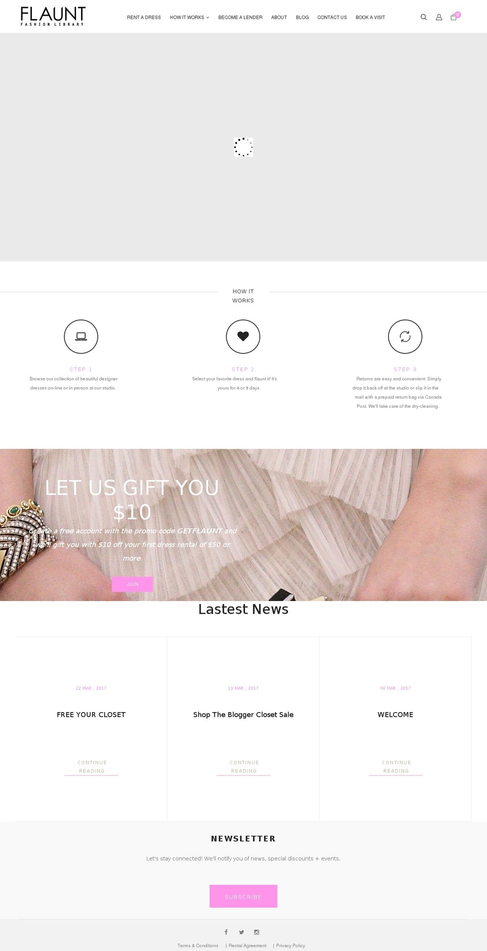 iOne (v1.04) Shopify theme site example flauntfashionlibrary.com