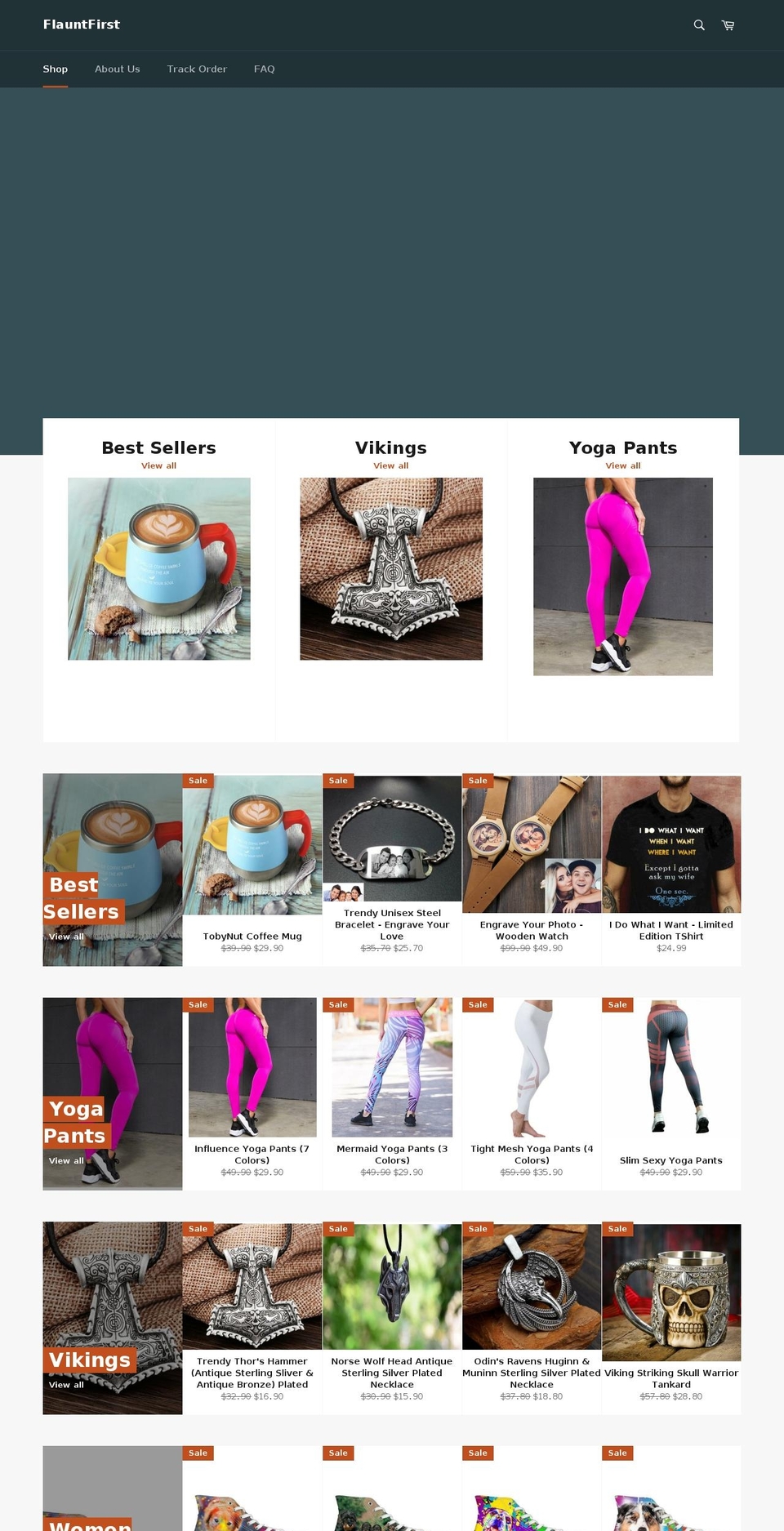 flauntfirst.com — Shopify storefront screenshot