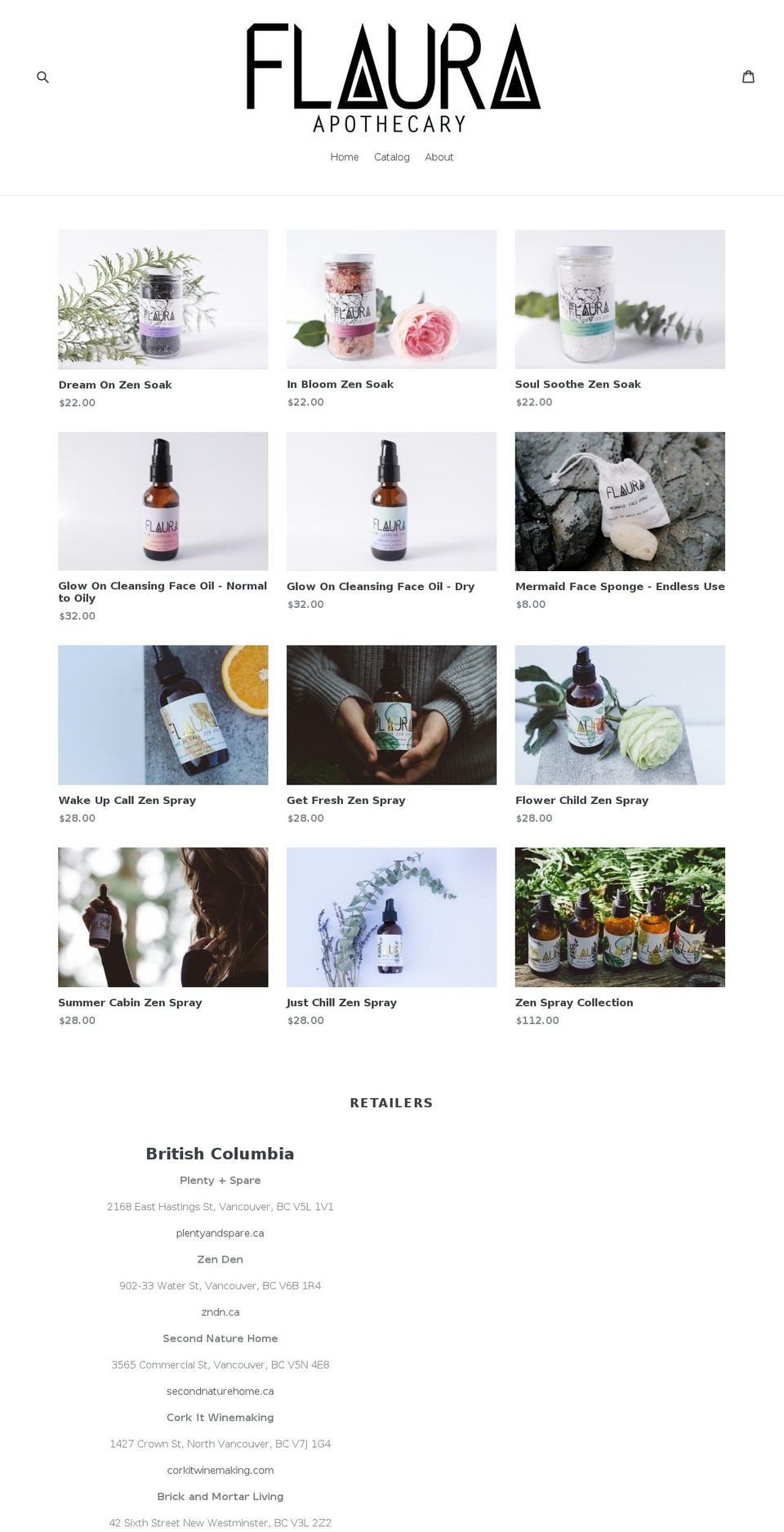 flauraapothecary.com — Shopify storefront screenshot