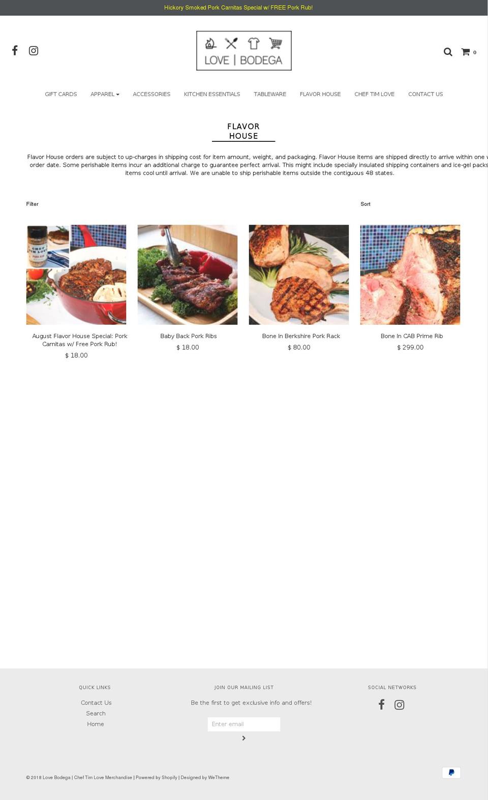 flavorhouselove.com — Shopify storefront screenshot