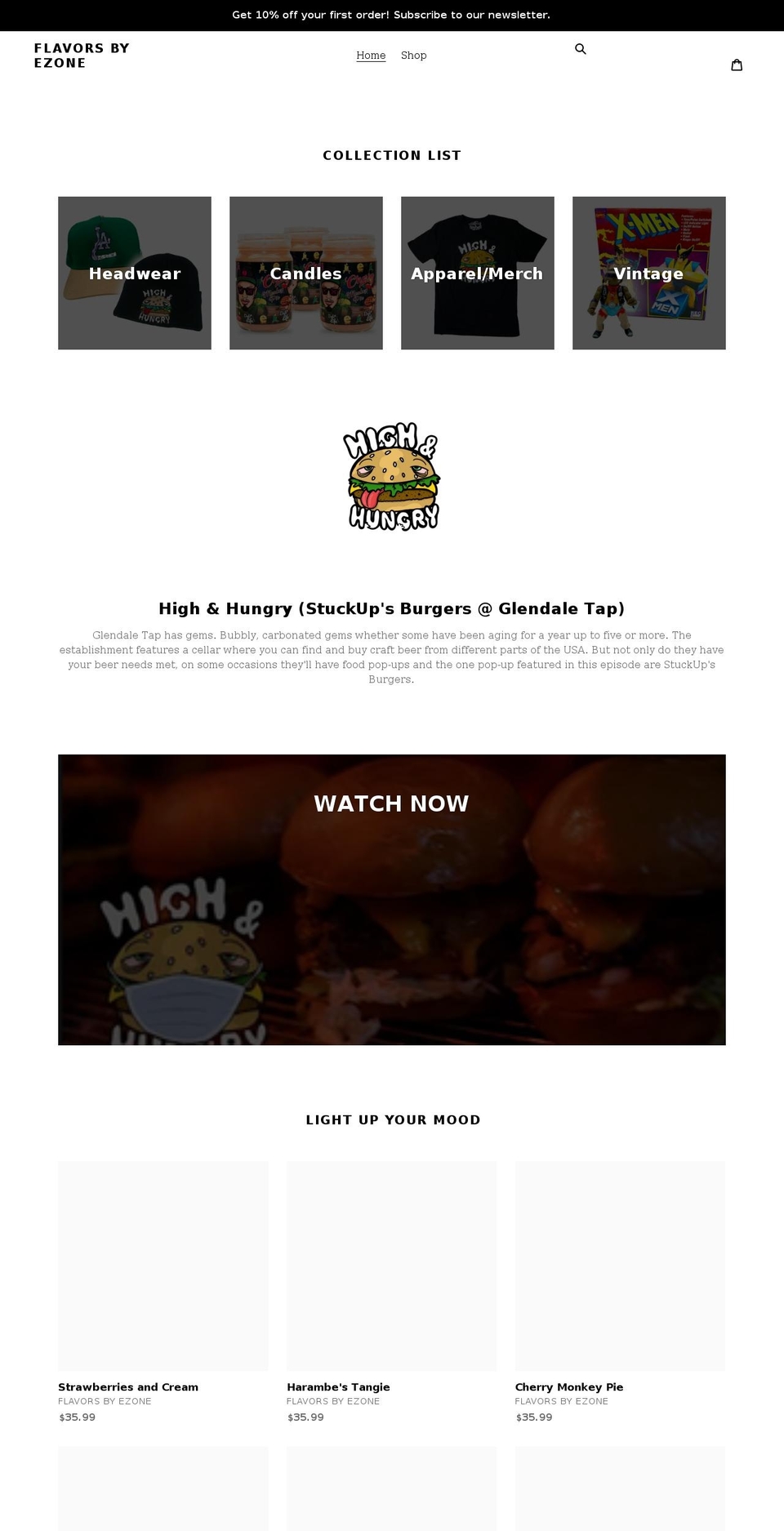 flavorsbyezone.com — Shopify storefront screenshot