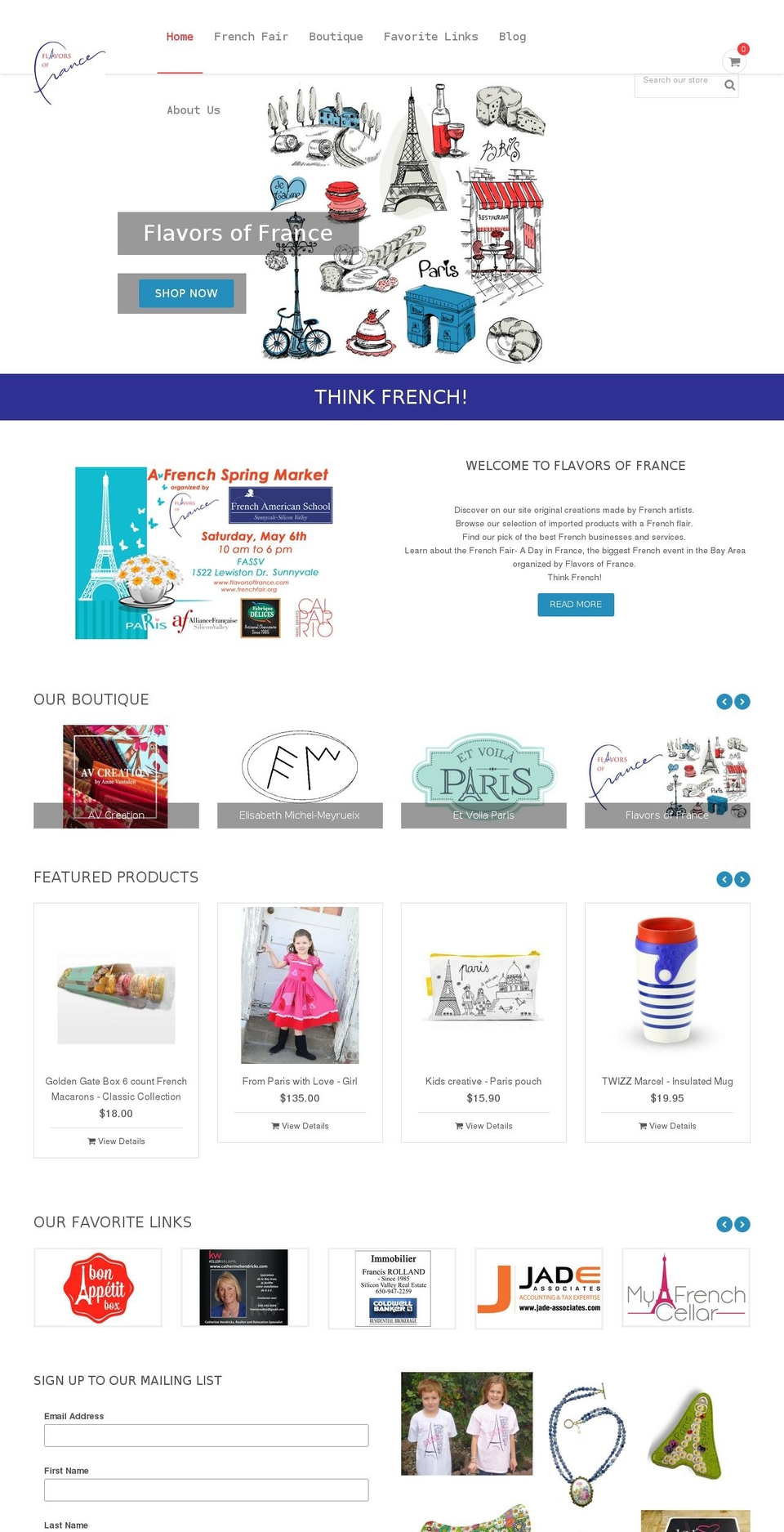 flavorsoffrance.com shopify website screenshot