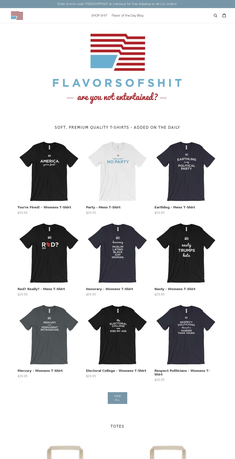 flavorsofshit.com — Shopify storefront screenshot