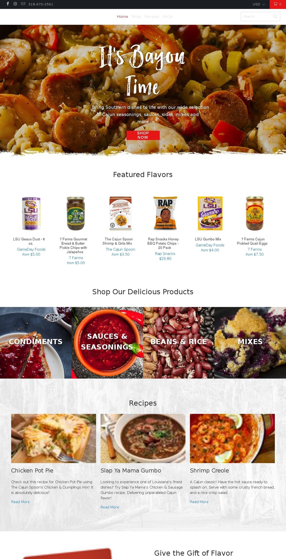 Turbo-portland Shopify theme site example flavorsofthebayou.com