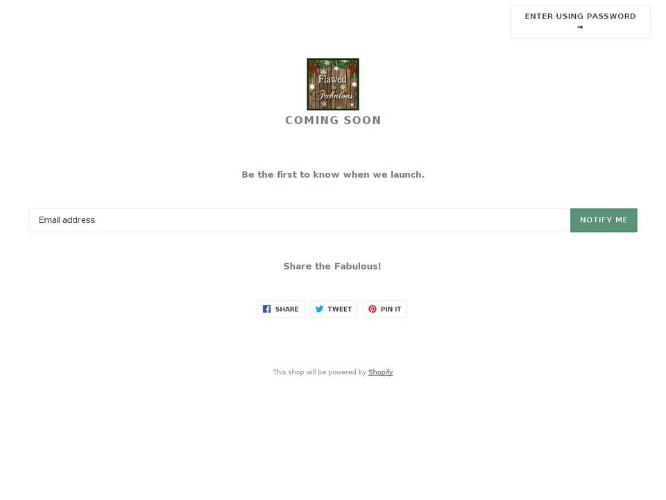 flawedtofabulous.com — Shopify storefront screenshot