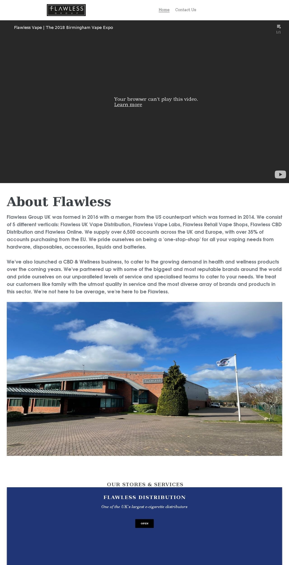 flawless-group.com shopify website screenshot