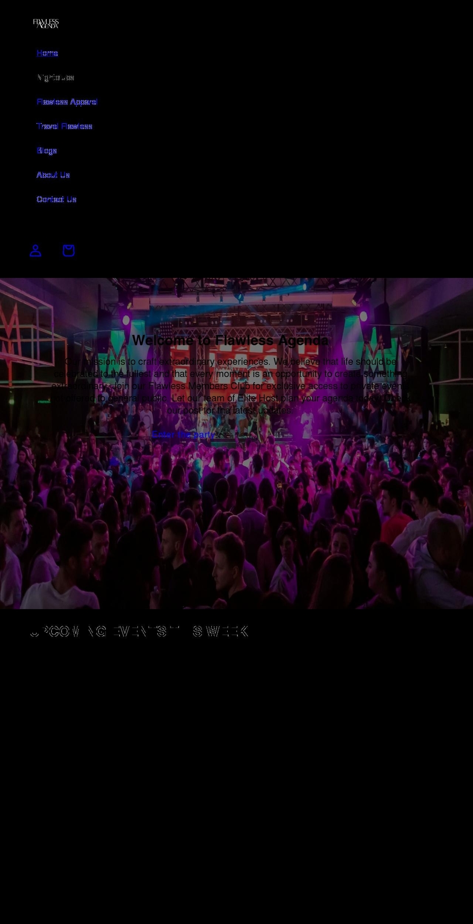 flawlessagenda.com shopify website screenshot