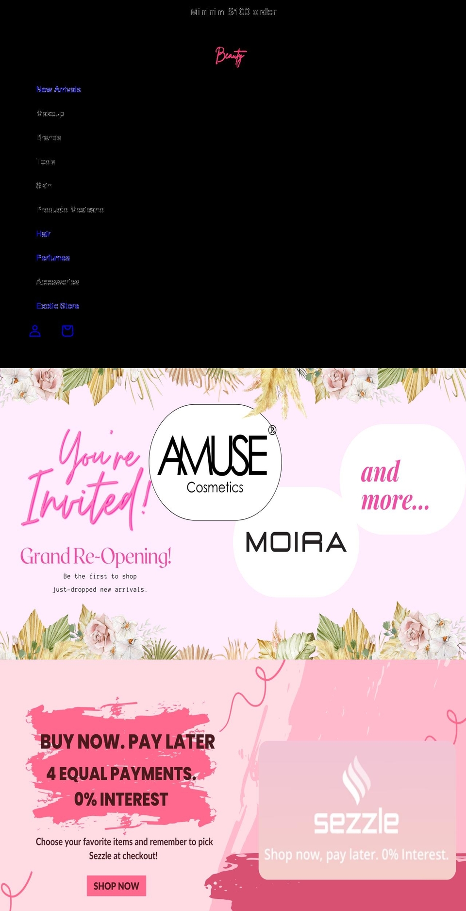 flawlessbeautywholesale.com shopify website screenshot